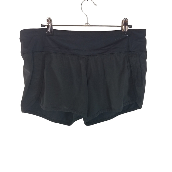 Lululemon black womens running shorts - Picture 1 of 8